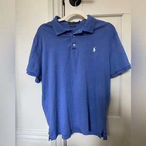 Ralph Lauren Slim Fit Blue Polo - Short Sleeve